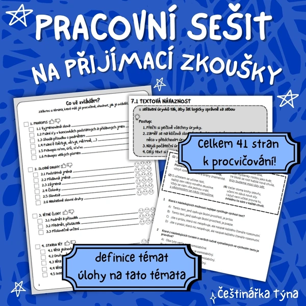 PRACOVNÍ SEŠIT na přijímací zkoušky