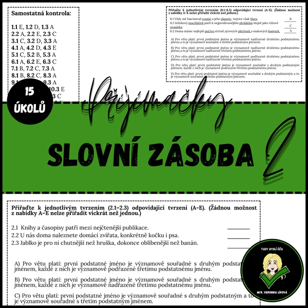 Slovní zásoba 2 - přijímací zkoušky 
