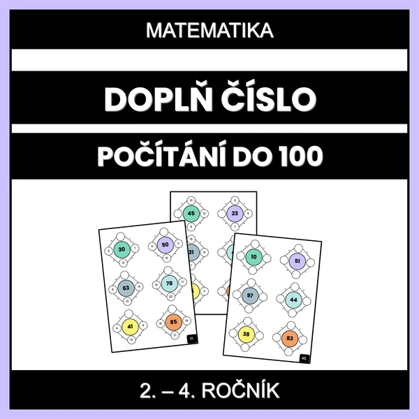 Doplň číslo (sčítání do 100)