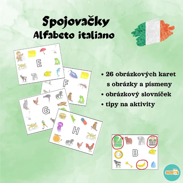 Spojovačky - italská abeceda