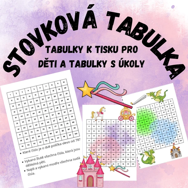 Stovková tabulka - úkoly a tabulky pro děti