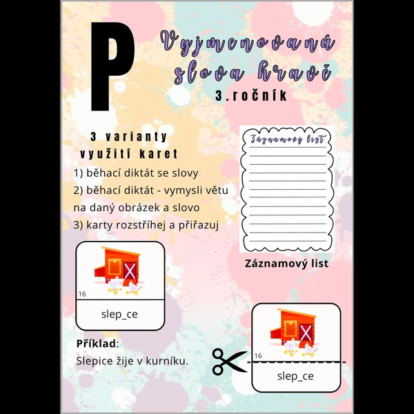 Vyjmenovaná slova hravě P