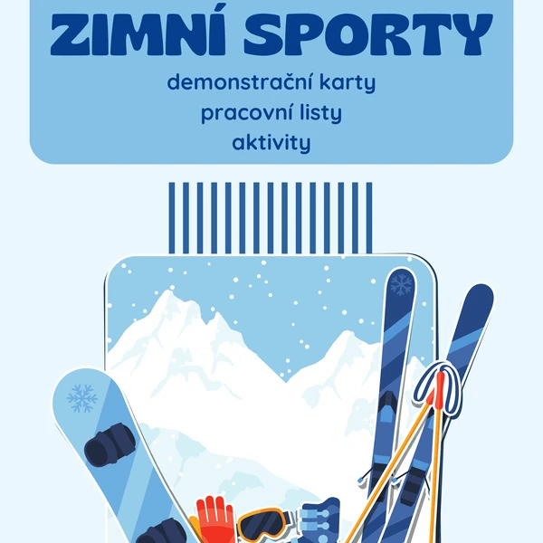 Zimní sporty - dem. karty, pracovní listy