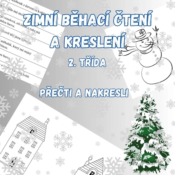 Zimní běhací čtení a kreslení
