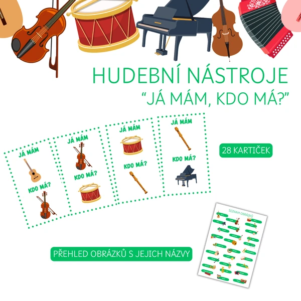 HUDEBNÍ NÁSTROJE - "Já mám, kdo má?"