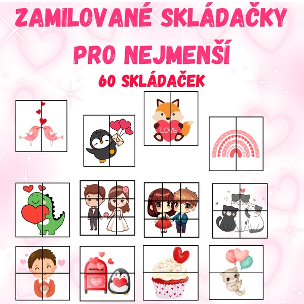Zamilované skládačky, PUZZLE pro nejmenší - Valentýn