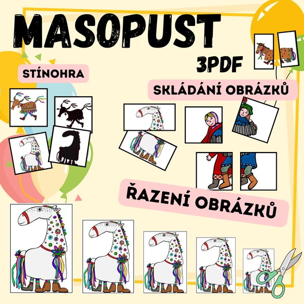 Masopust - 3 PDF aktivity 