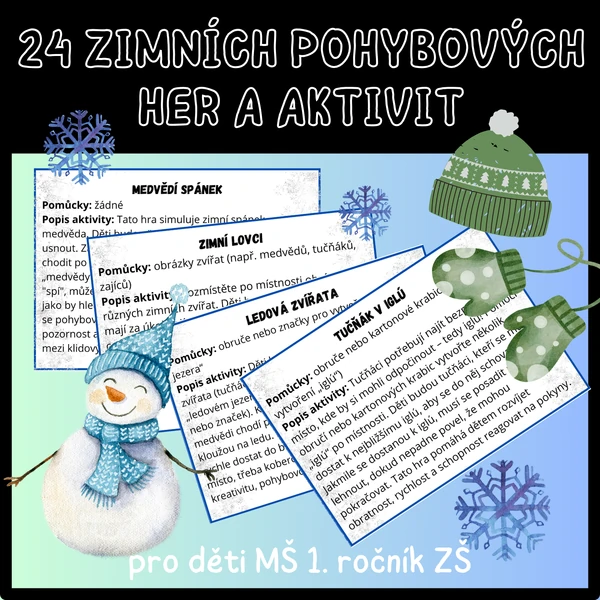 24 zimních pohybových her a aktivit