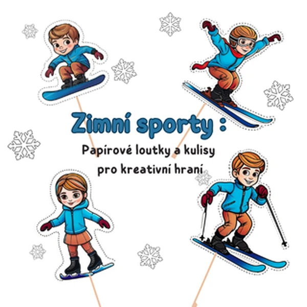 Zimní sporty : Papírové loutky a kulisa
