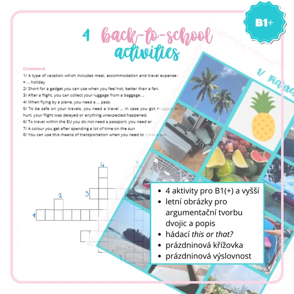 4 back-to-school activities (B1 and higher)