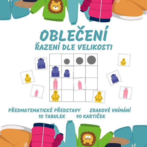 OBLEČENÍ - řazení dle velikosti