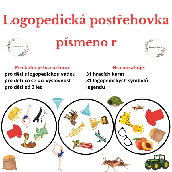 Logopedická postřehovka - písmeno r