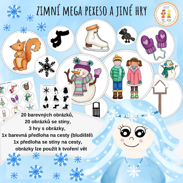 Zimní mega pexeso a jiné hry