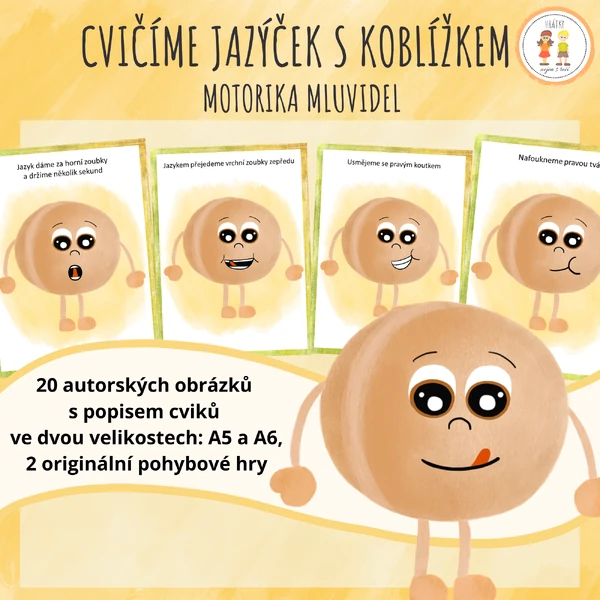 Cvičíme jazýček s Koblížkem - Motorika mluvidel 