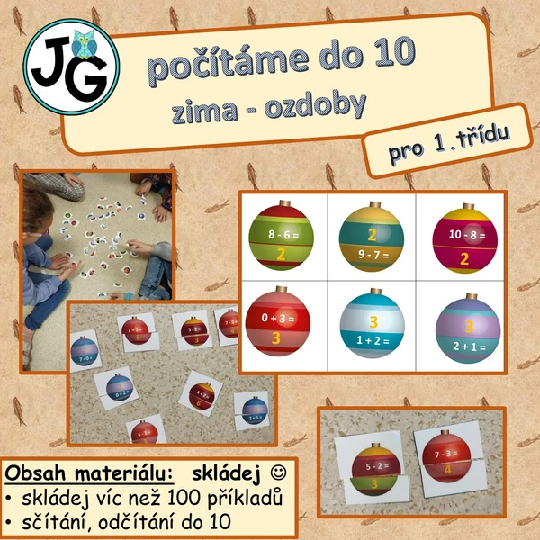 Počítáme do 10 - zima - ozdoby