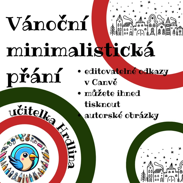 Vánoční minimalistická přání 