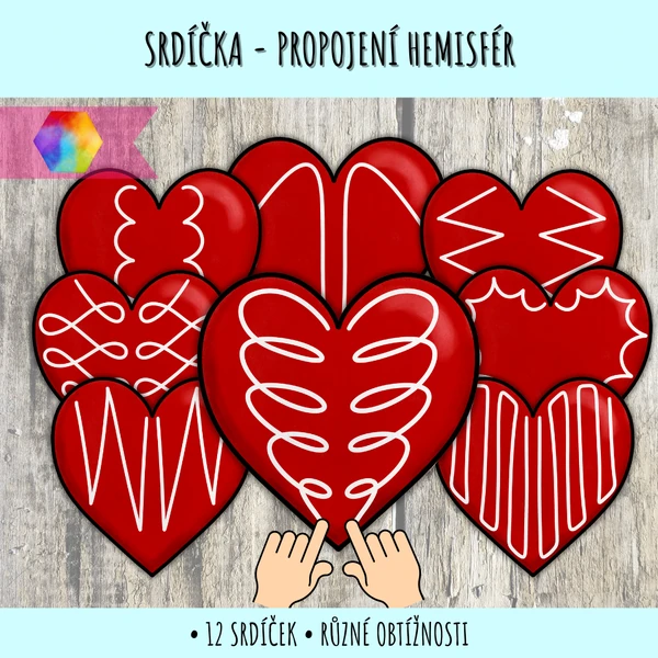 Cvičení na propojení hemisfér mozku - srdíčka