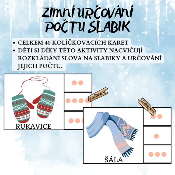 Zimní určování počtu slabik