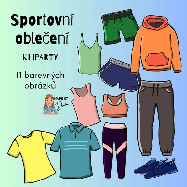 KLIPARTY: Sportovní oblečení - barevné