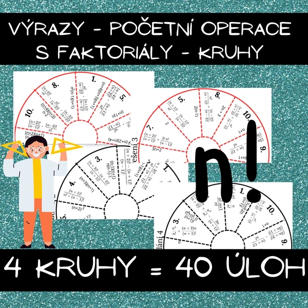 Výrazy - početní operace s faktoriály - kruhy