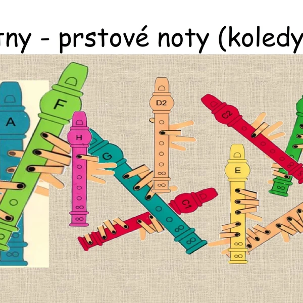Flétny - prstové noty - koledy