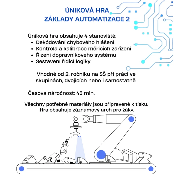Úniková hra - Základy automatizace 2