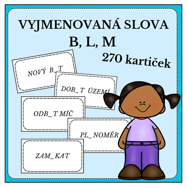 Vyjmenovaná slova po B, L, M - kartičky