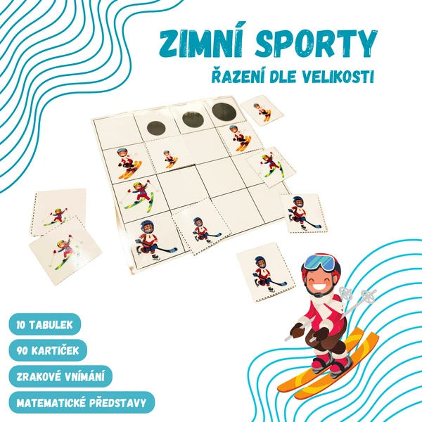 ZIMNÍ SPORTY - řazení dle velikosti