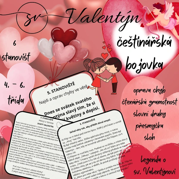Češtinářská bojovka - sv. Valentýn