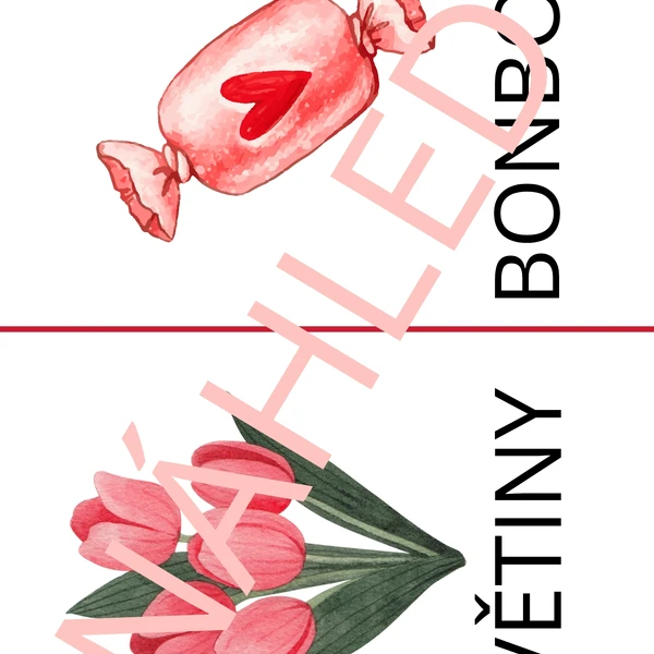Valentýn - kolíčkování, dem. obrázky 