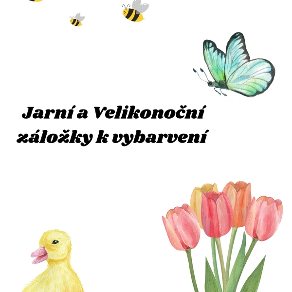 Jarní a Velikonoční záložky k vybarvení 
