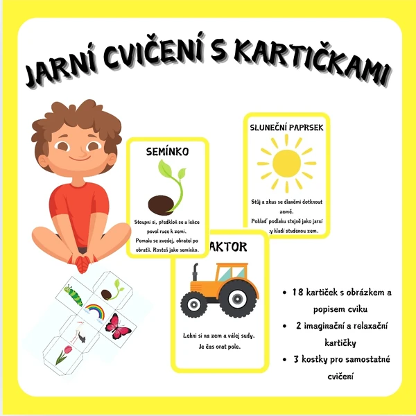 Jarní cvičení s kartičkami