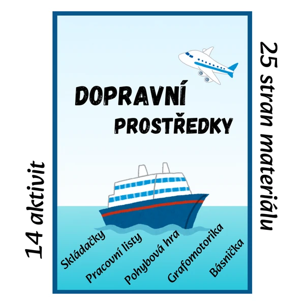 Dopravní prostředky - aktivity pro děti předškolního věku