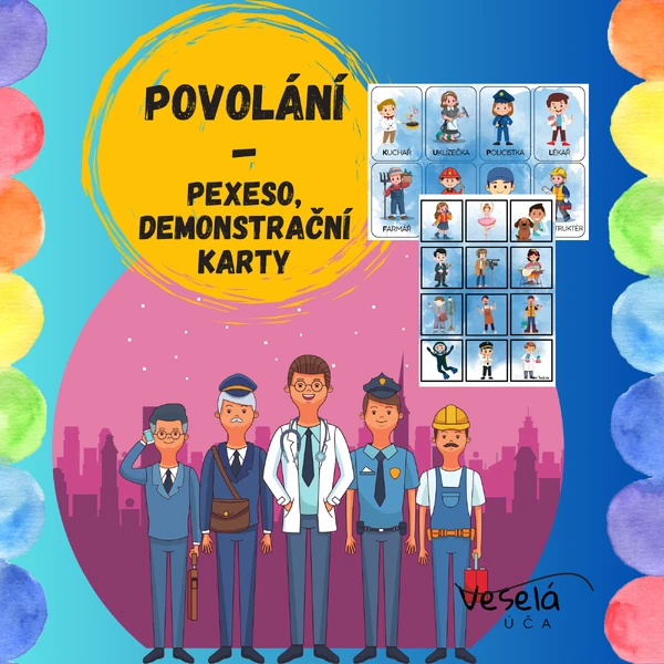 POVOLÁNÍ-4 druhy pexesa+ demonstrační kartičky
