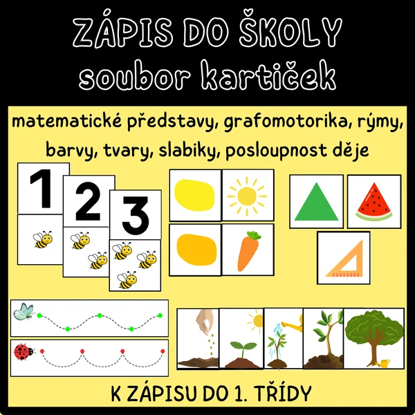 Zápis do školy - soubor kartiček