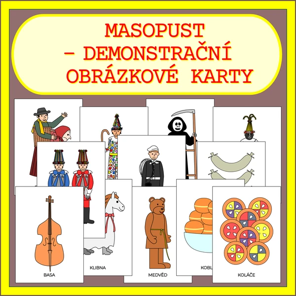 MASOPUST - DEMONSTRAČNÍ OBRÁZKOVÉ KARTY