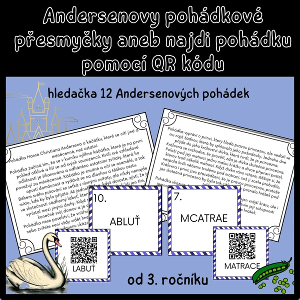 Andersenovy pohádkové přesmyčky aneb najdi pohádku pomocí QR kódu