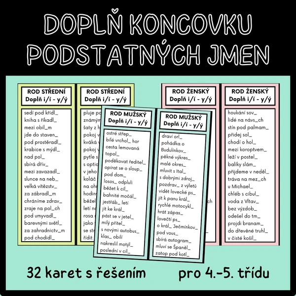 Doplň koncovku podstatných jmen