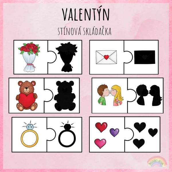 Valentýn, stínová skládačka