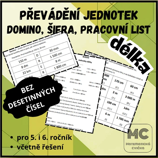 Převody jednotek délky - bez desetinných čísel