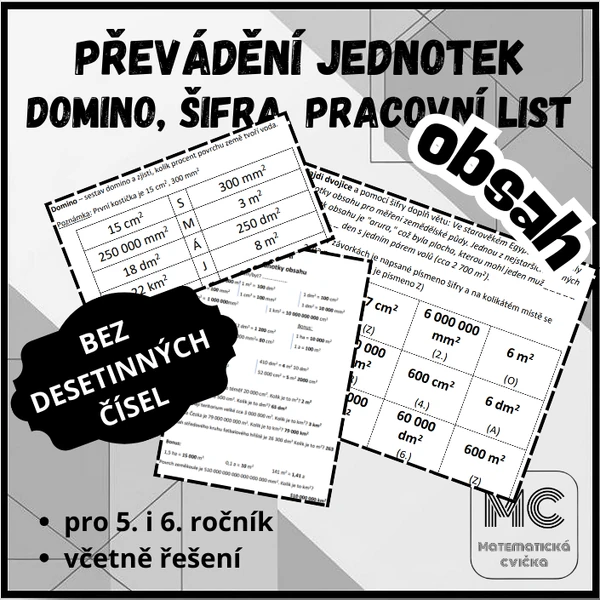 Převody jednotek obsahu - bez desetinných čísel