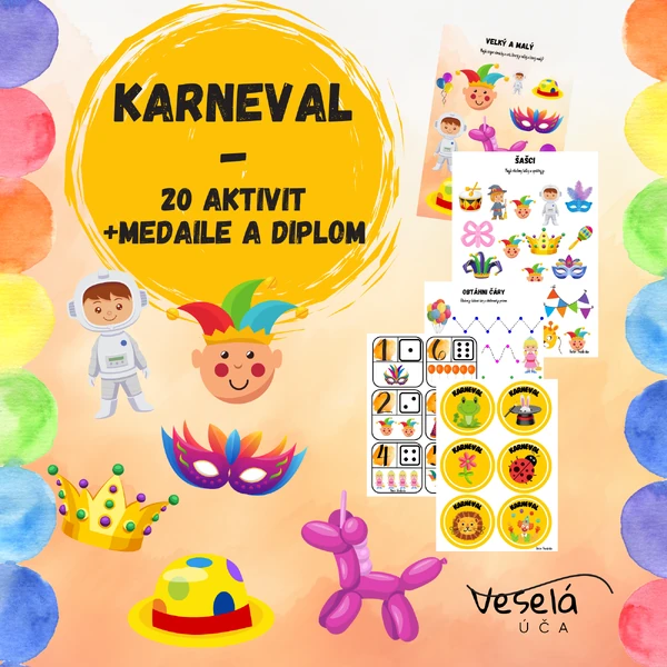 KARNEVAL- aktivity+ medaile a diplom
