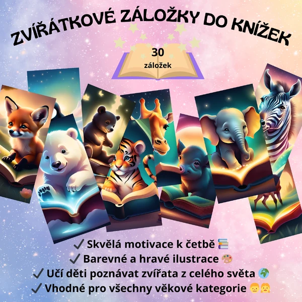 Zvířátkové záložky do knížky