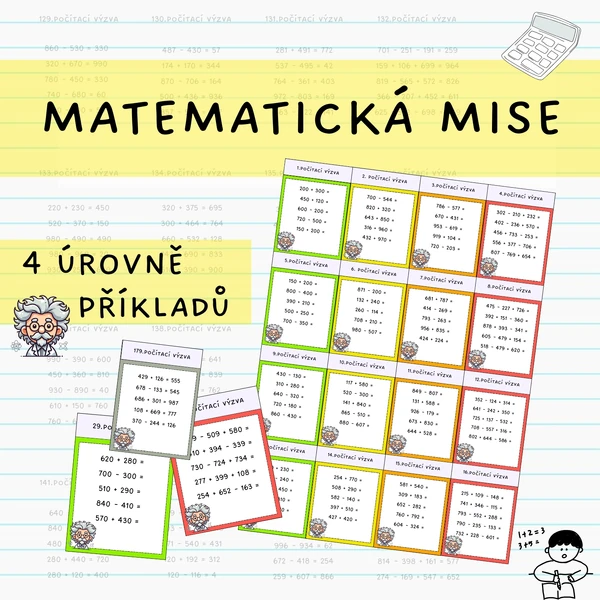 Matematická mise - sčítání a odčítání
