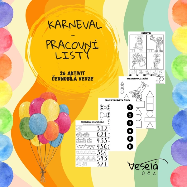 KARNEVAL- pracovní listy