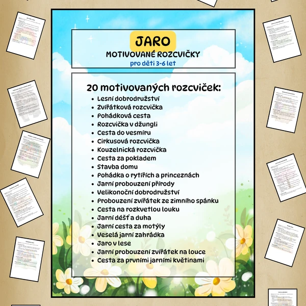 20 motivovaných jarních rozcviček do MŠ