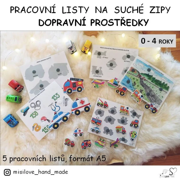 Pracovní list na suché zipy - DOPRAVNÍ PROSTŘEDKY