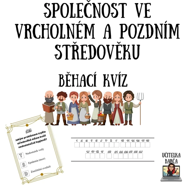 Běhací kvíz - Středověká společnost ve vrcholném a pozdním středověku