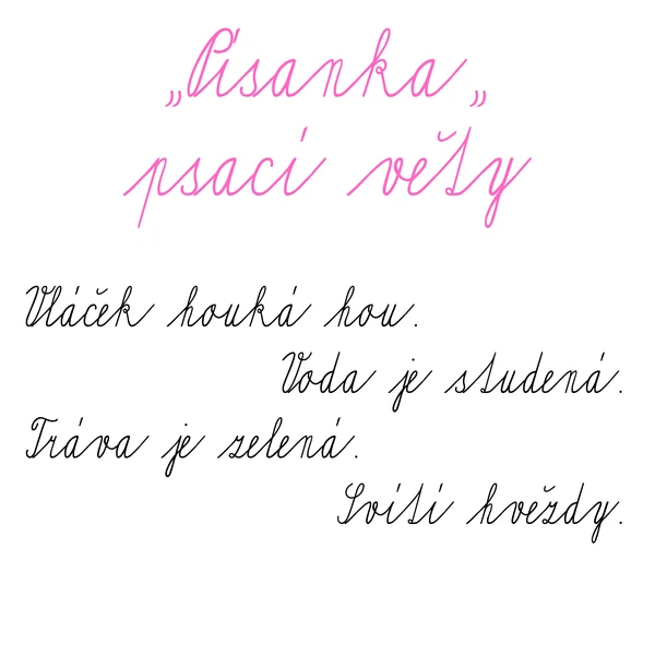 "Písanka" - psací věty