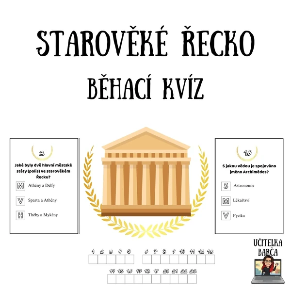 Běhací kvíz - Starověké Řecko